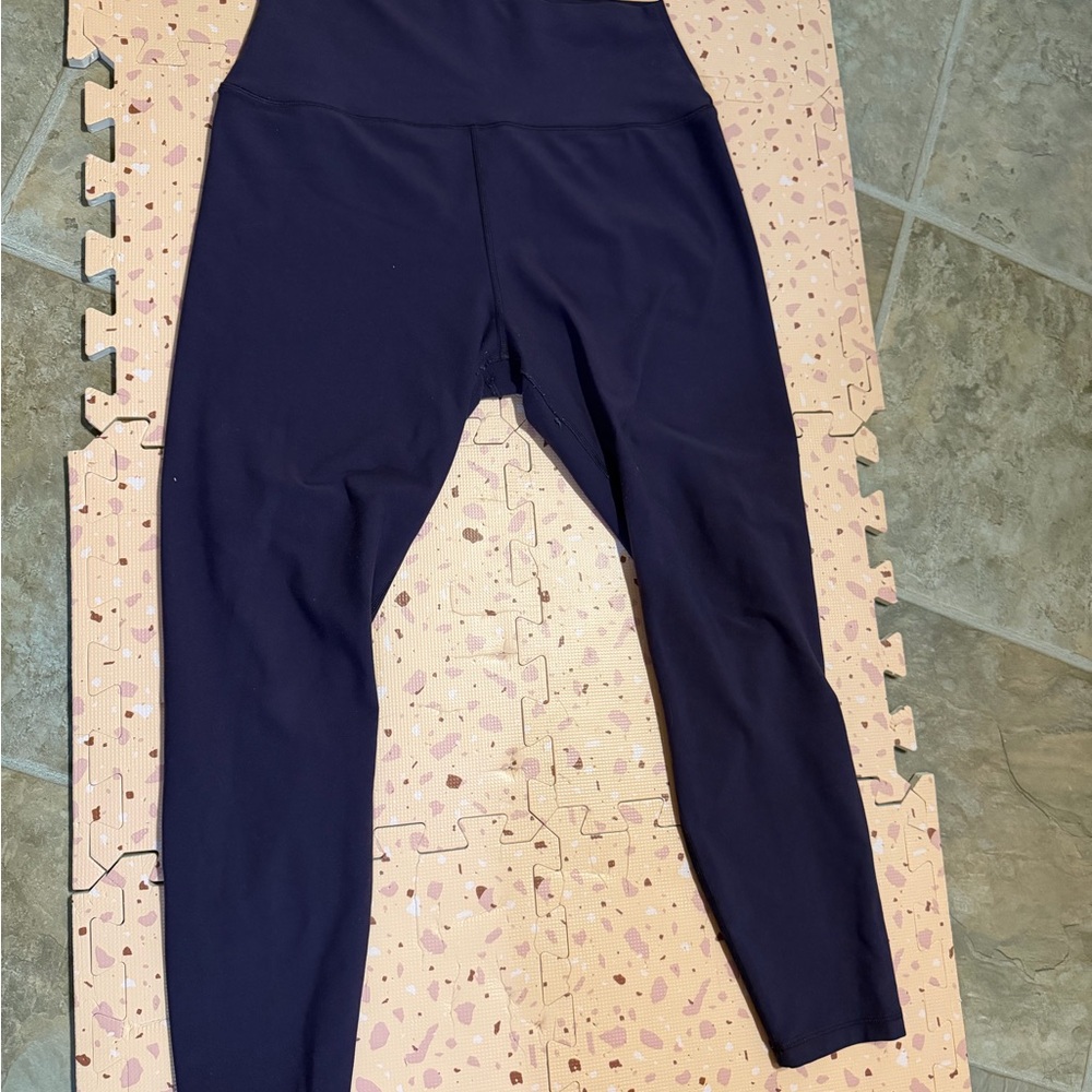 Peloton Purple High-Waist Workout Leggings - GUC, Sz L